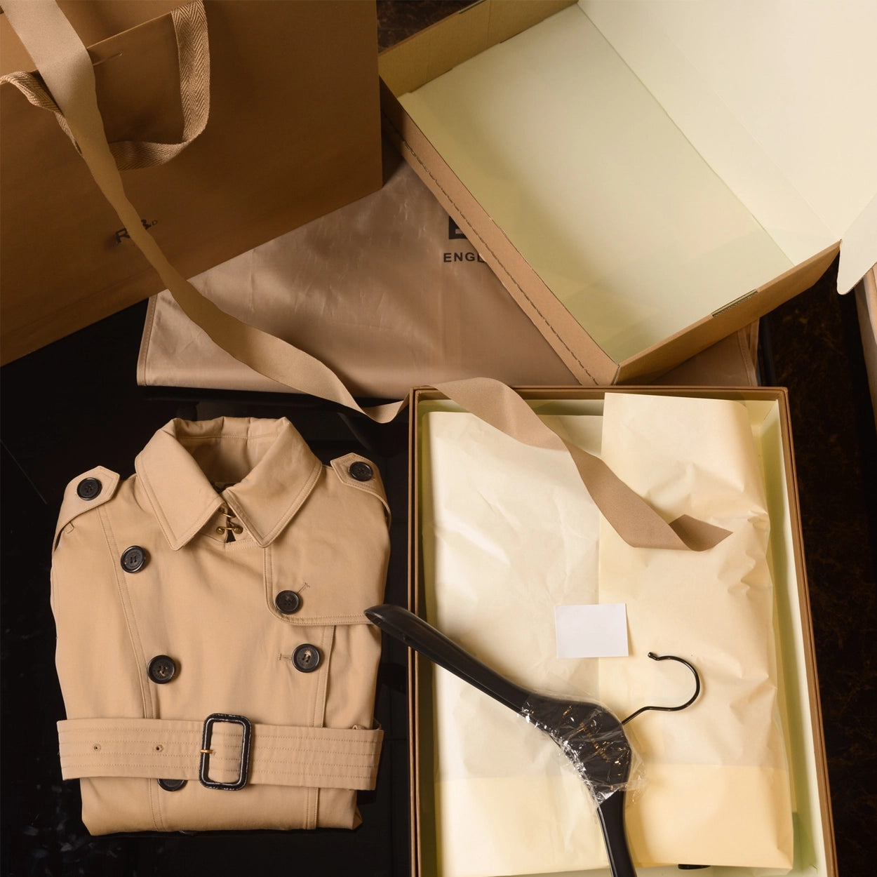 Women's Classic Mid-Length Trench Coat - Khaki