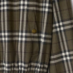 Unisex Plaid Patchwork Wool Harrington Jacket