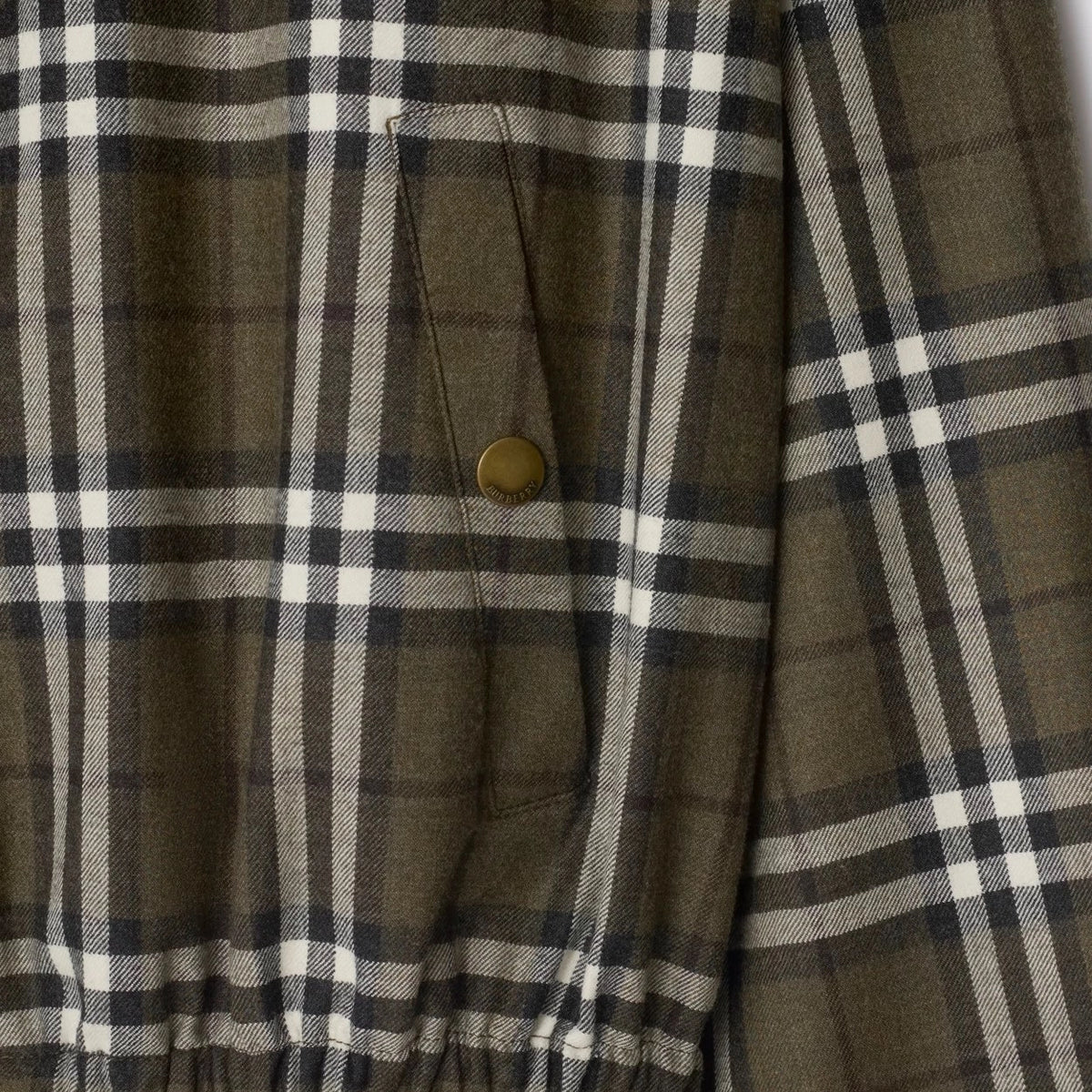 Unisex Plaid Patchwork Wool Harrington Jacket