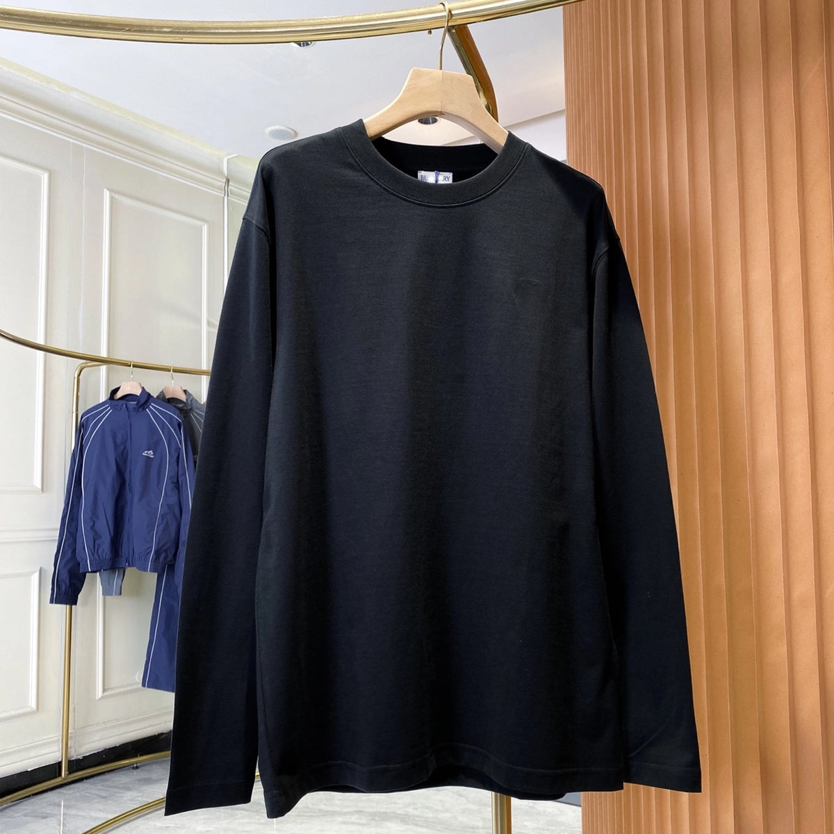 Unisex Retro Embroidered Cotton Long-Sleeve