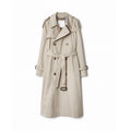 Women's Classic Long Gabardine Trench Coat