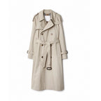 Women's Classic Long Gabardine Trench Coat