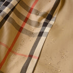 Men's Classic British-Style Long Trench Coat - Khaki