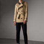 Men's Classic Short Trench Coat - Khaki