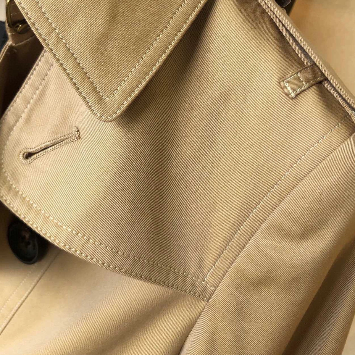 Women's Classic Mid-Length Trench Coat - Khaki