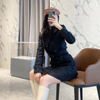 Women's Classic Mid-Length Trench Coat - Black