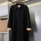 Women's Gabardine Lightweight Trench Coat, Raglan Sleeve, Single-Breasted, Simple Loose Jacket - Khaki, Black