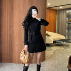 Women's Short Gabardine Double-Breasted Windbreaker Jacket - Available in Two Colors