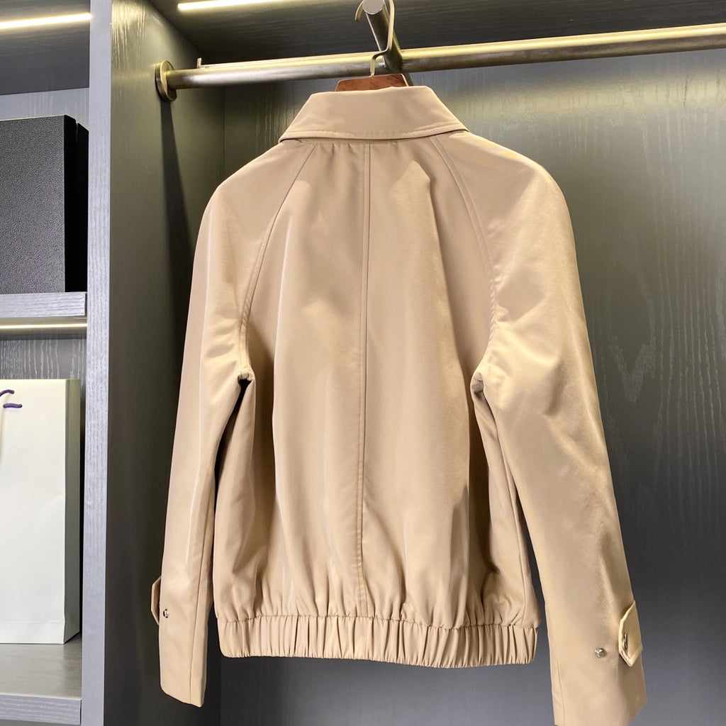 Women's Cotton Short Jacket - Khaki