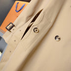 Women's Long Gabardine Lightweight Windproof Coat - Khaki, Black