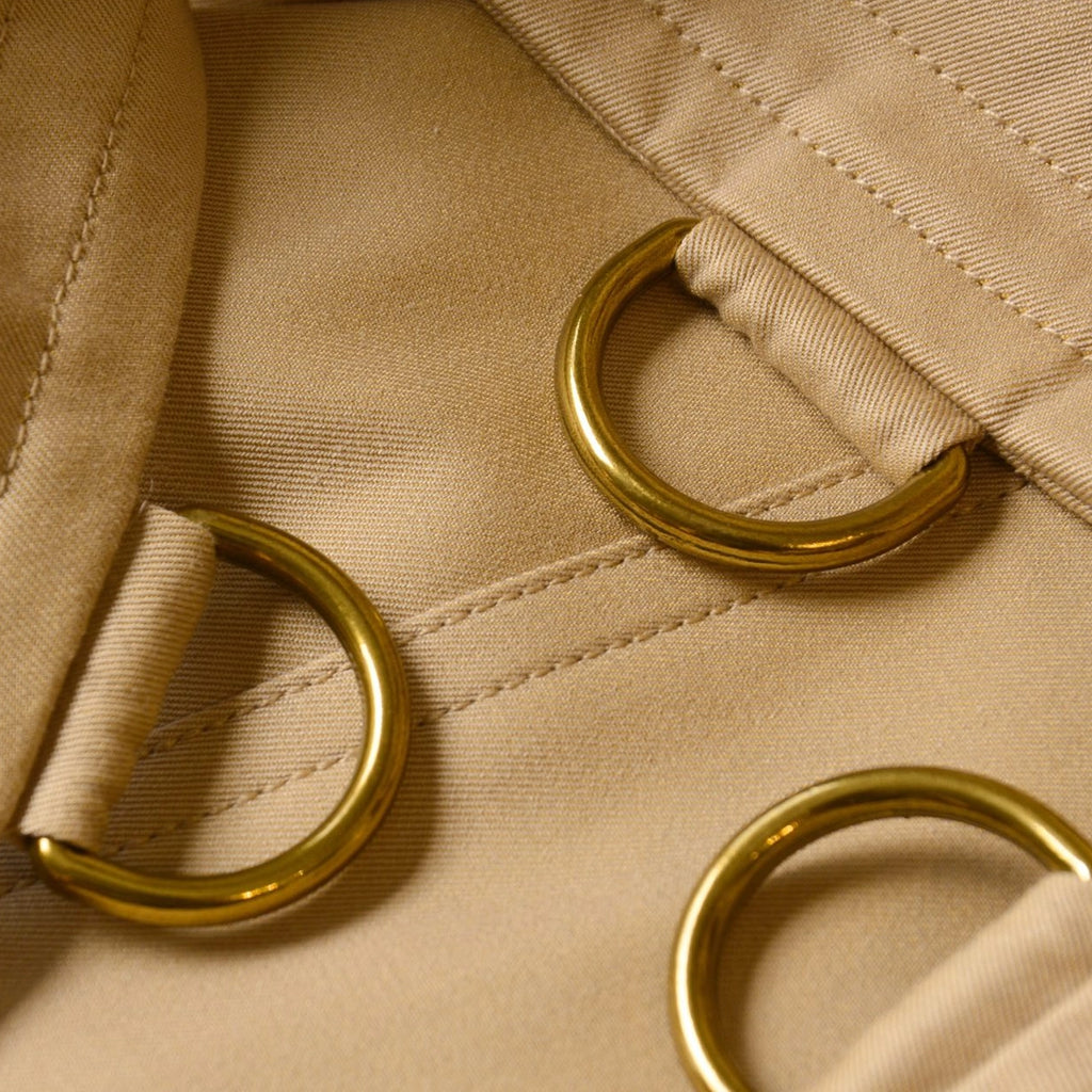 Men's Classic British-Style Long Trench Coat - Khaki