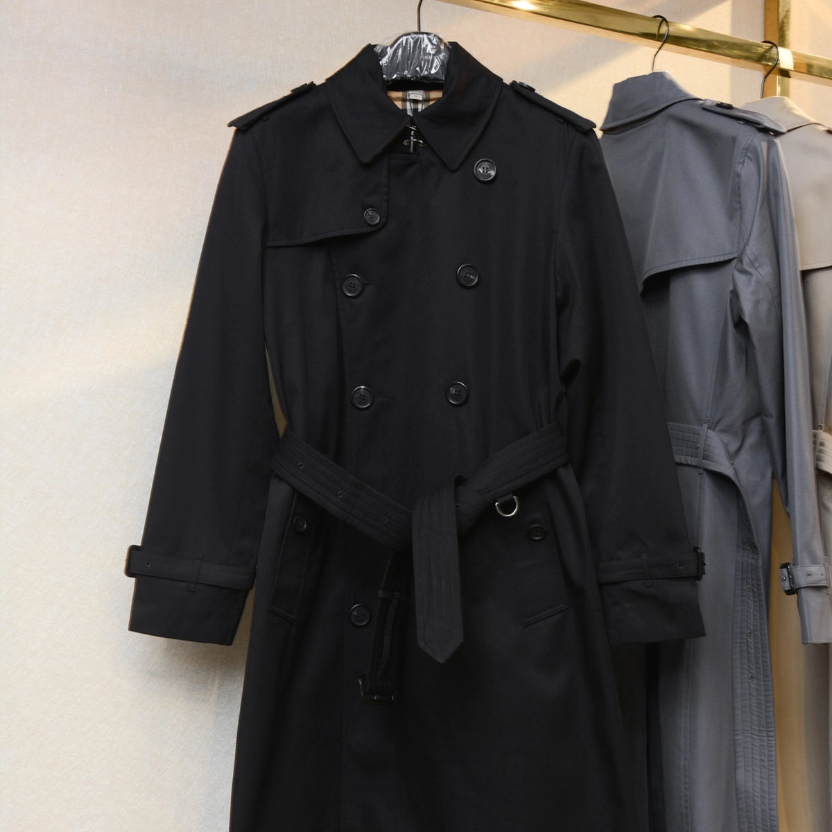 Men's Classic Long Gabardine Windbreaker Jacket