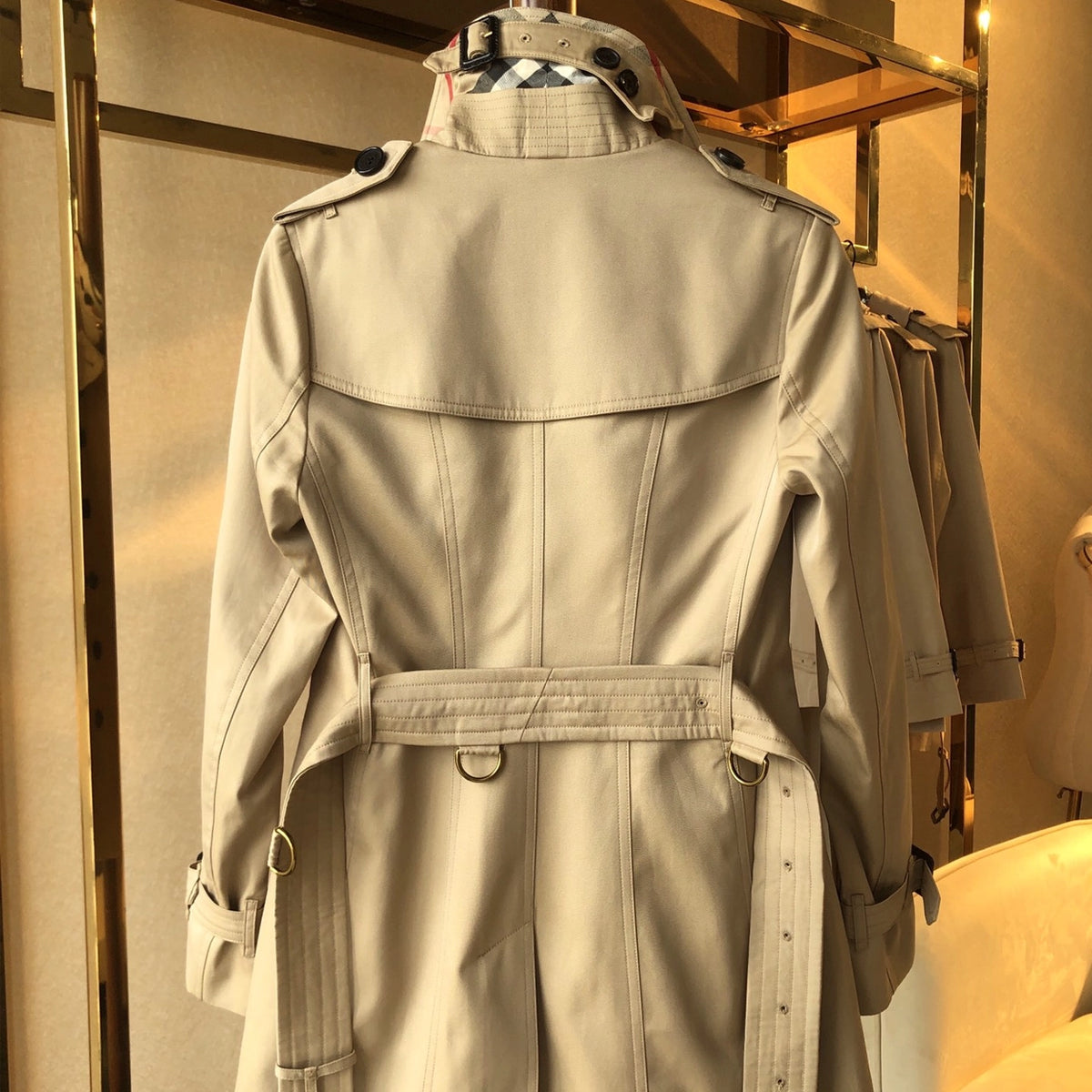 Women’s Classic Short Trench Coat - Khaki