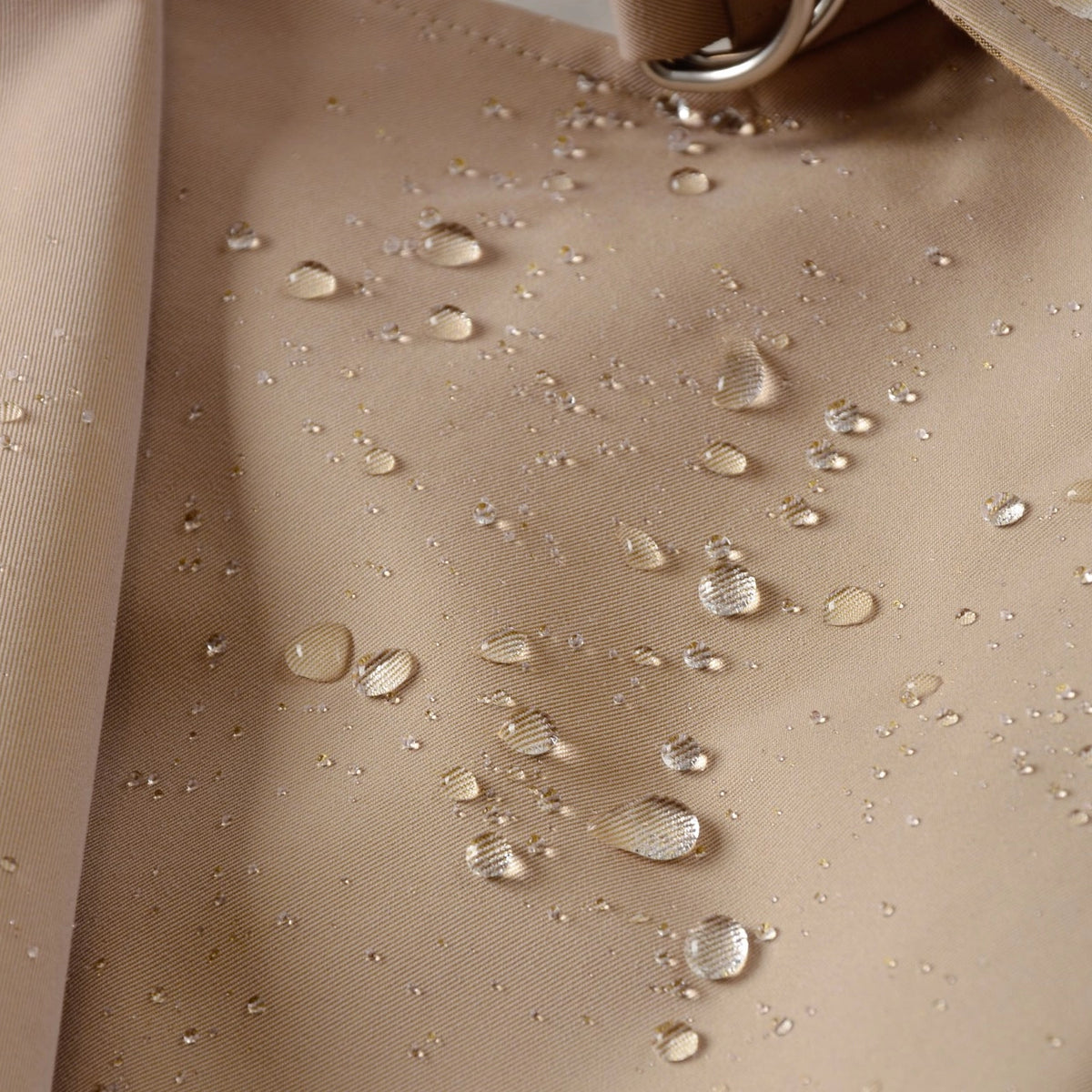 Women's Mid-Length Gabardine Trench Coat - Khaki, Black