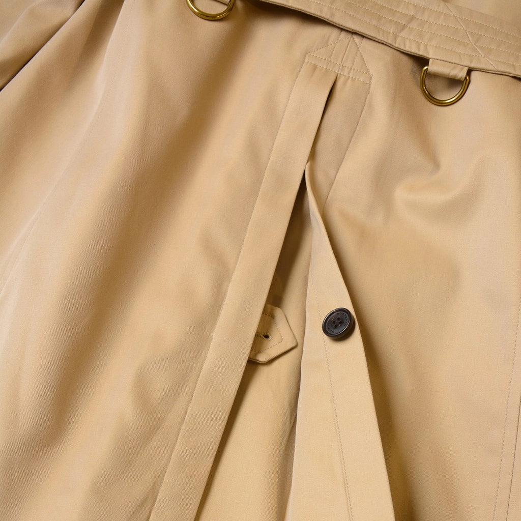 Men's Classic Mid-Length Trench Coat - Khaki