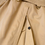 Men's Classic Mid-Length Trench Coat - Khaki