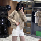 Women's Cotton Short Jacket - Khaki