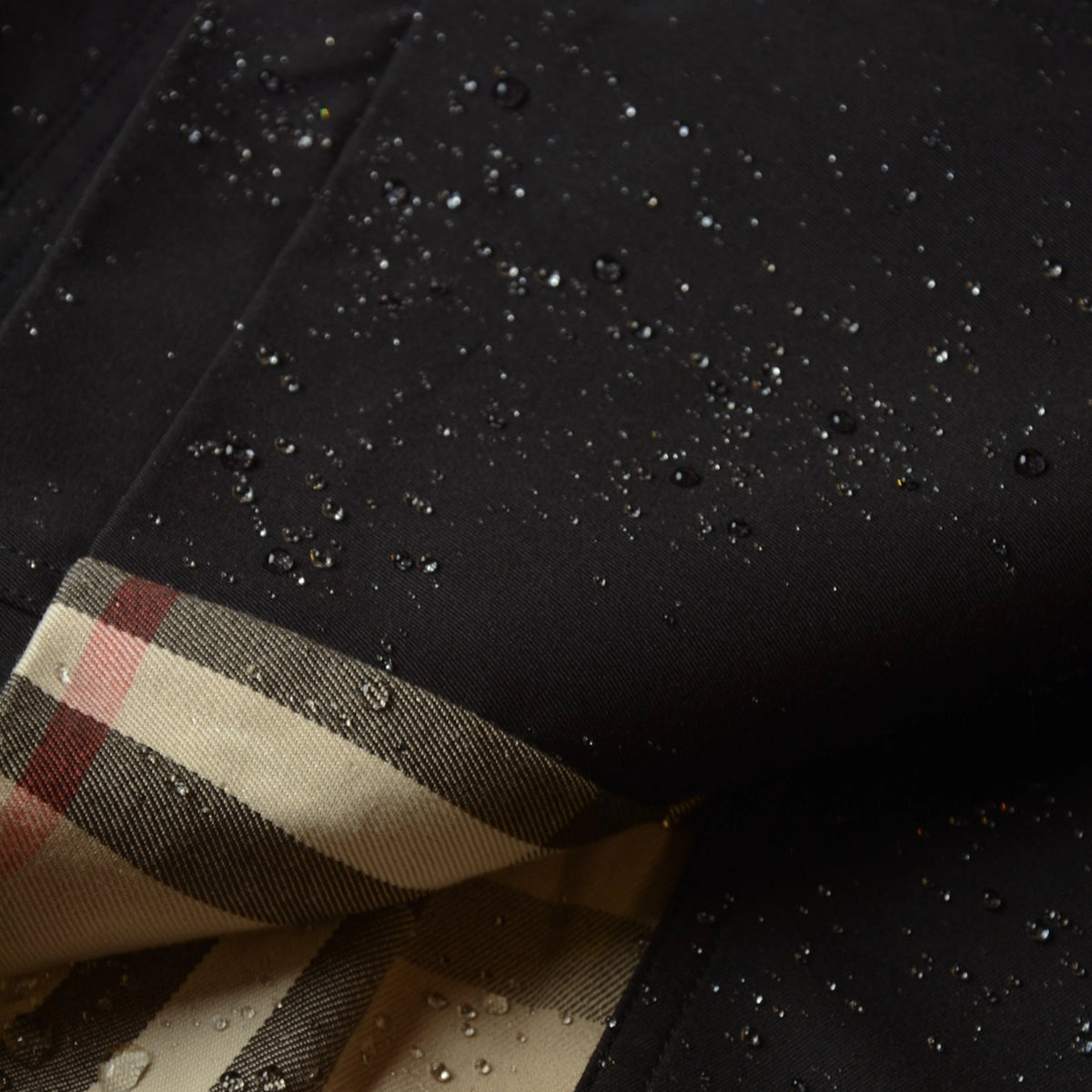 Men's Classic Short Trench Coat - Black