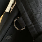 Women's Short Gabardine Double-Breasted Windbreaker Jacket - Available in Two Colors