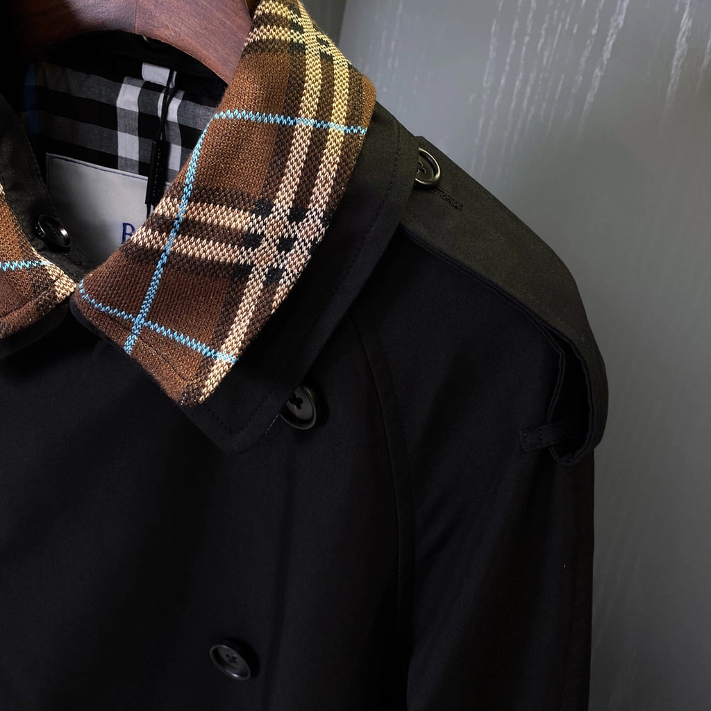 Short Detachable Collar Gabardine Trench Coat - Available in Two Colors
