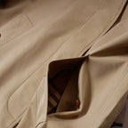 Women's Lined Printed Lightweight Gabardine Trench Coat - Khaki