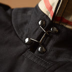 Men's Classic Mid-Length Trench Coat - Black