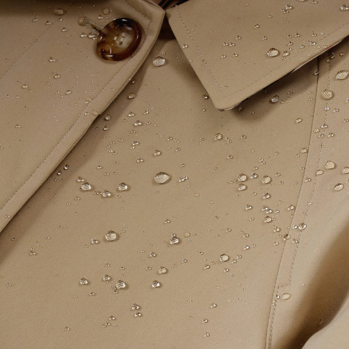 Women's Lined Printed Double-Breasted Belted Trench Coat - Khaki