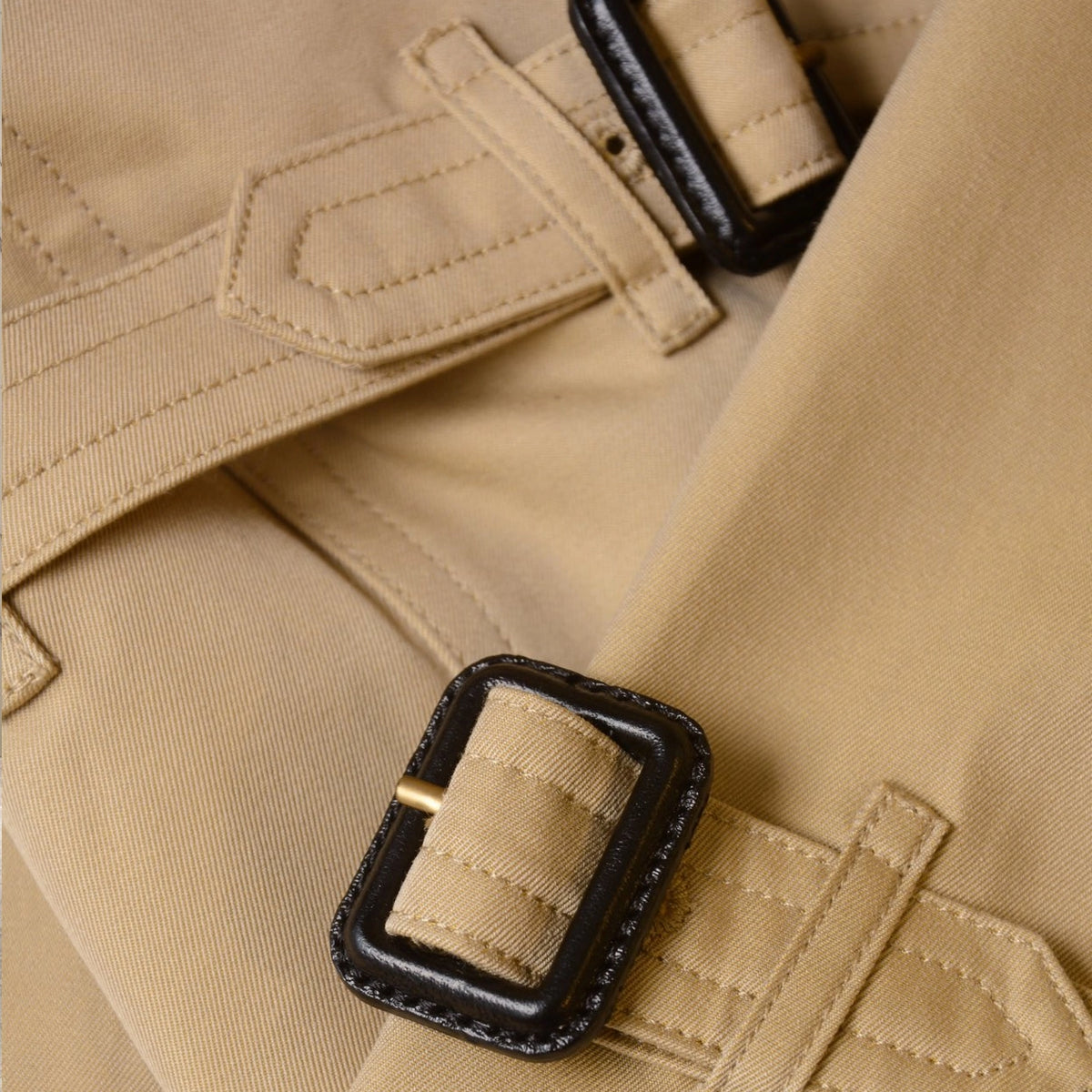 Women's Classic Mid-Length Trench Coat - Khaki