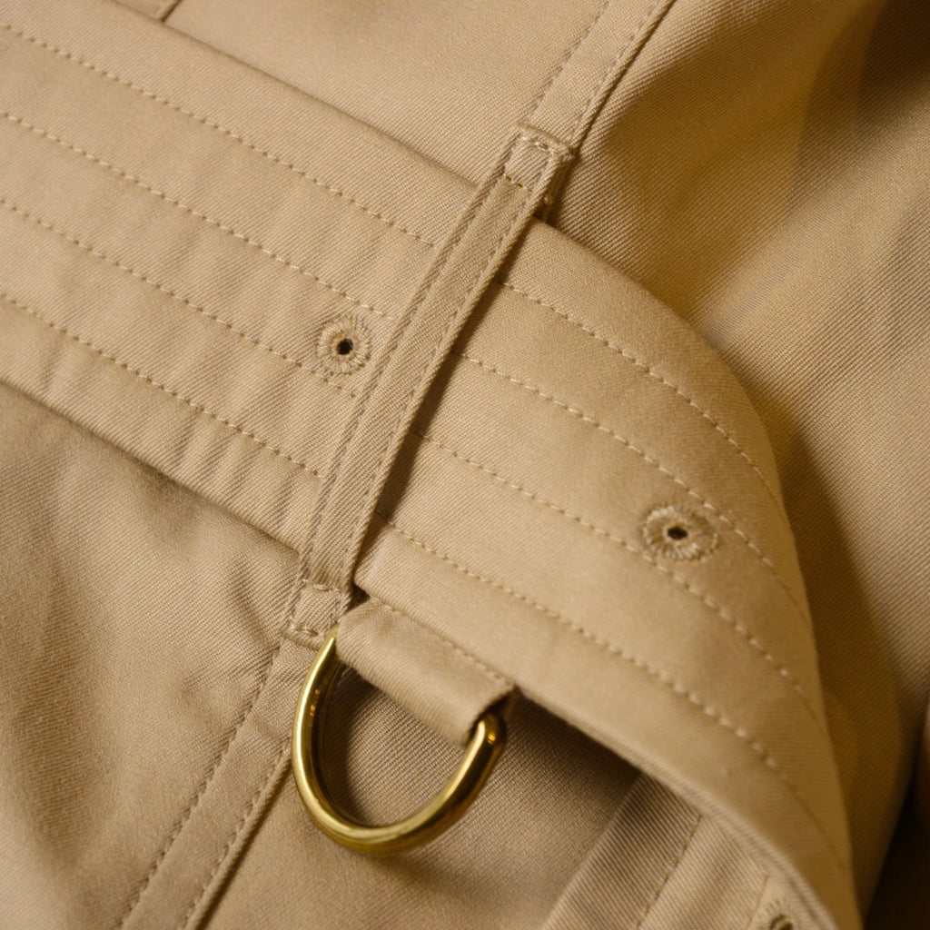 Women's Classic Long Trench Coat - Khaki