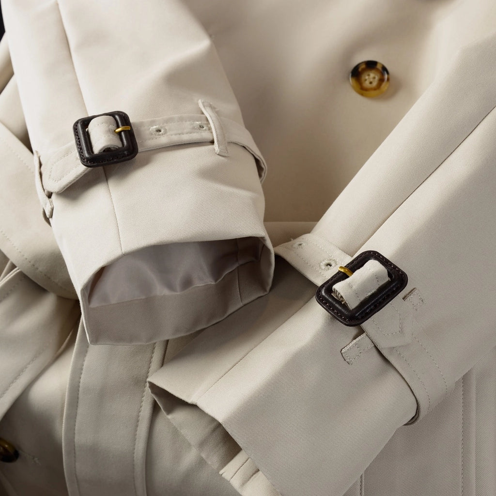 Women's Classic Long Gabardine Trench Coat