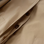 Women's Lined Printed Lightweight Gabardine Trench Coat - Khaki