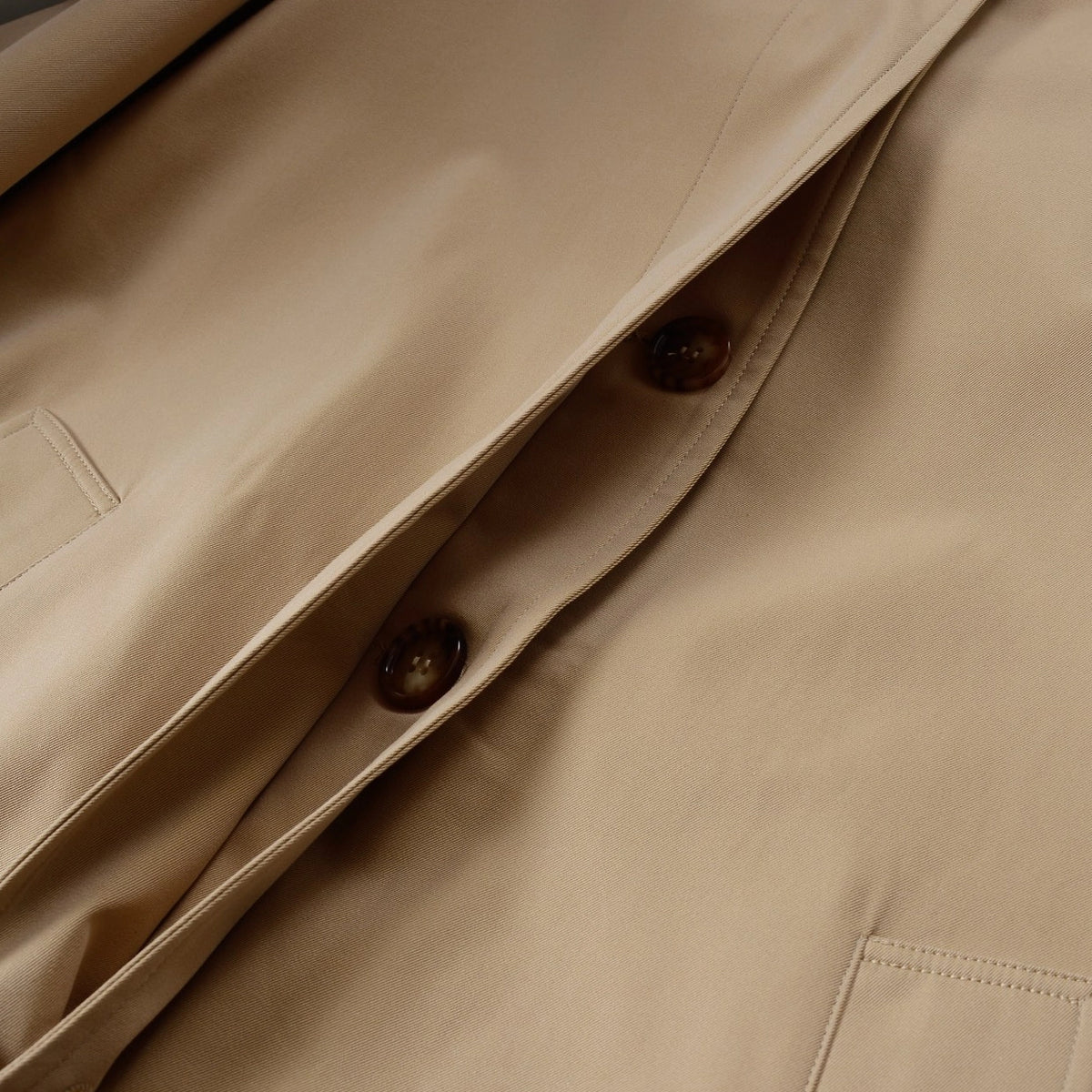 Women's Lined Printed Lightweight Gabardine Trench Coat - Khaki