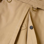 Men's Classic Short Trench Coat - Khaki