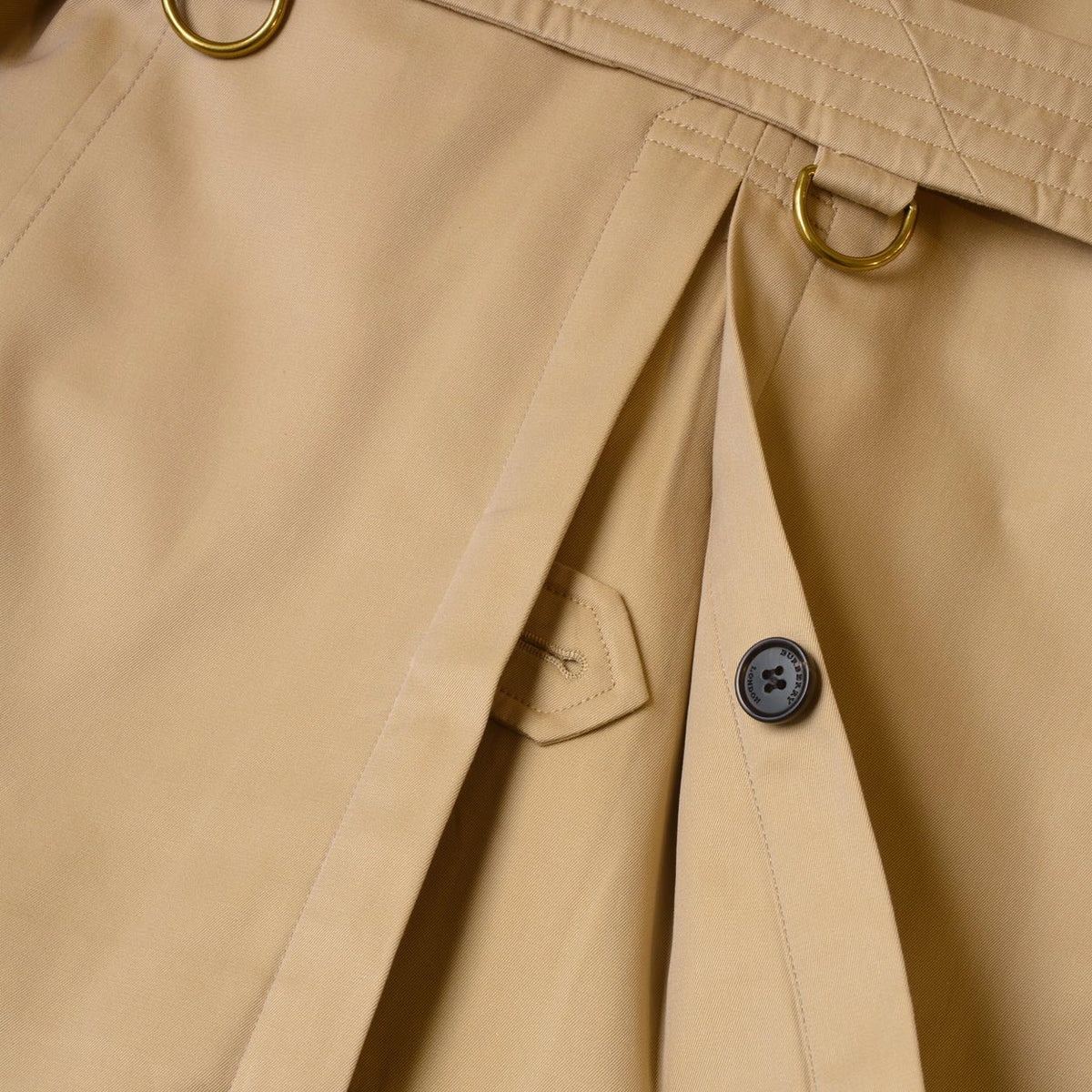 Men's Classic Short Trench Coat - Khaki
