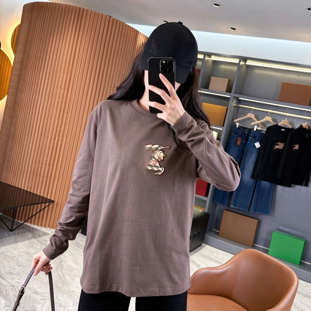 Unisex embroidered cotton long-sleeve ・ Custom embroidery