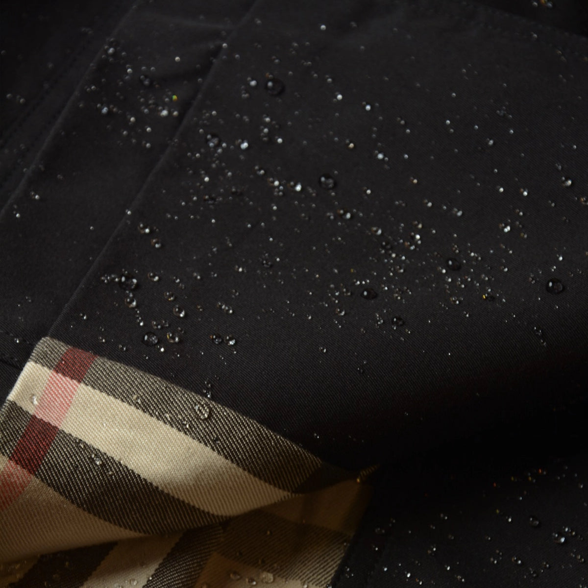 Men's Classic Long Trench Coat - Black