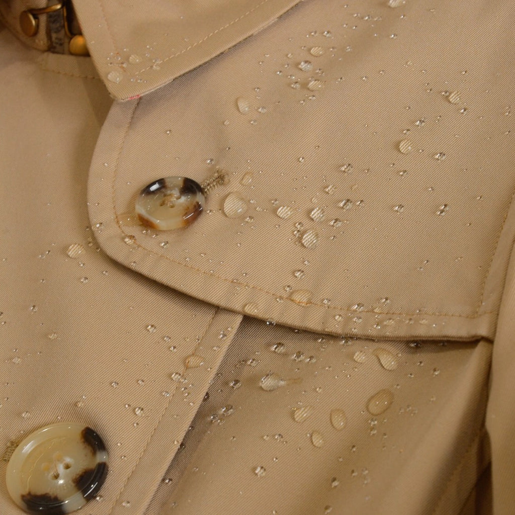 Women's mid-length gabardine double-breasted windproof trench coat