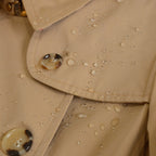 Women's mid-length gabardine double-breasted windproof trench coat