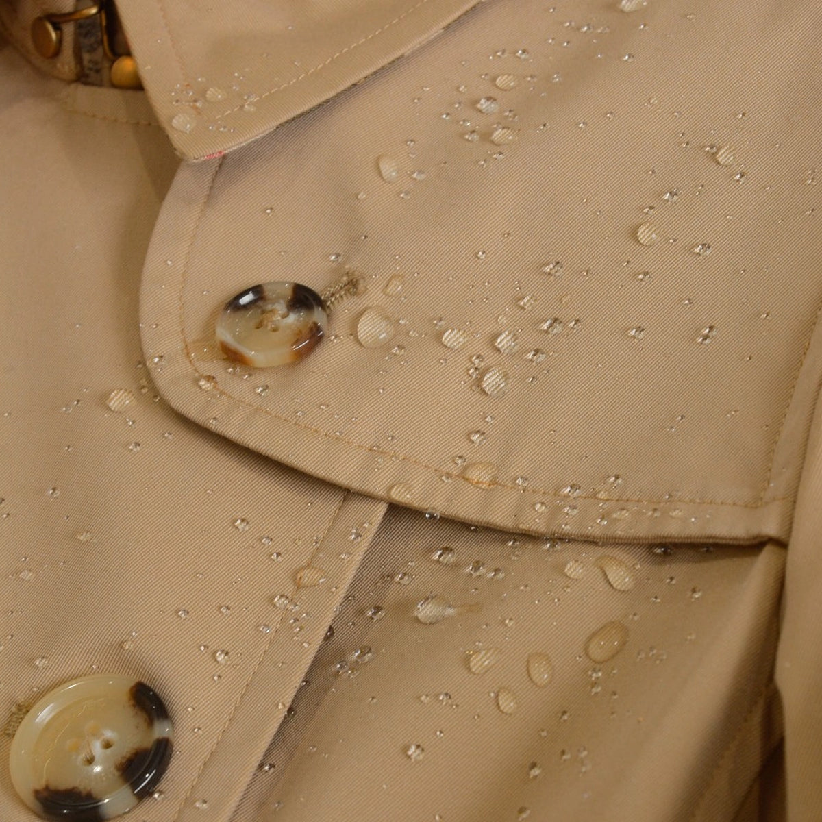 Women's mid-length gabardine double-breasted windproof trench coat