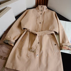 Women's Loose Cape-Style Lightweight Trench Coat, Shawl Casual Jacket - Khaki