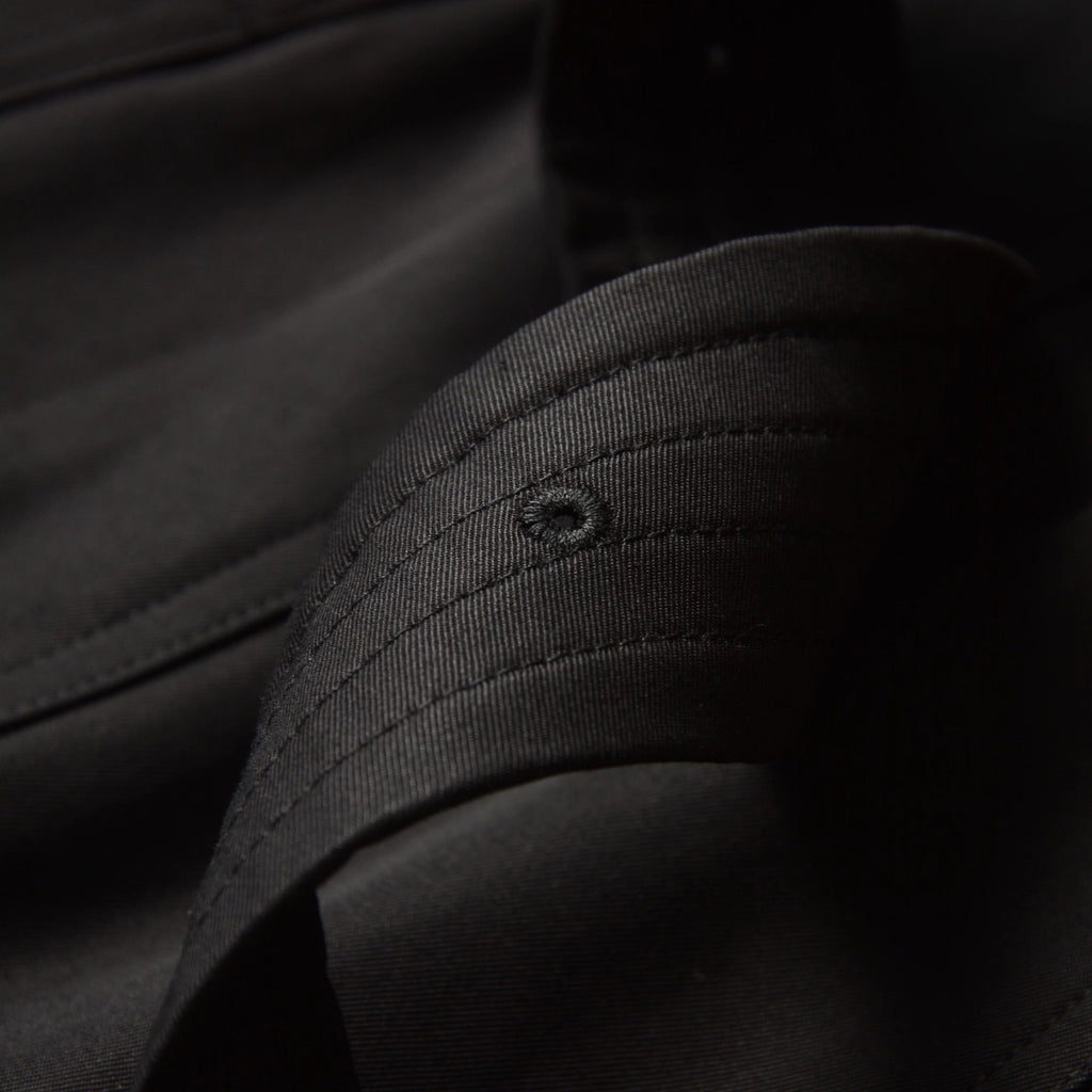 Men's Classic Mid-Length Trench Coat - Black
