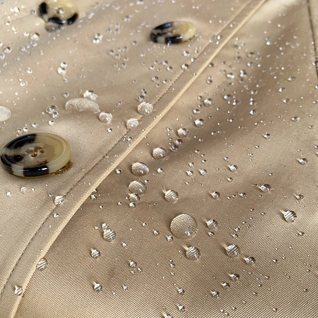 Women's Long Gabardine Double-Breasted Windproof Trench Coat