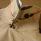 Men's Classic Mid-Length Trench Coat - Khaki
