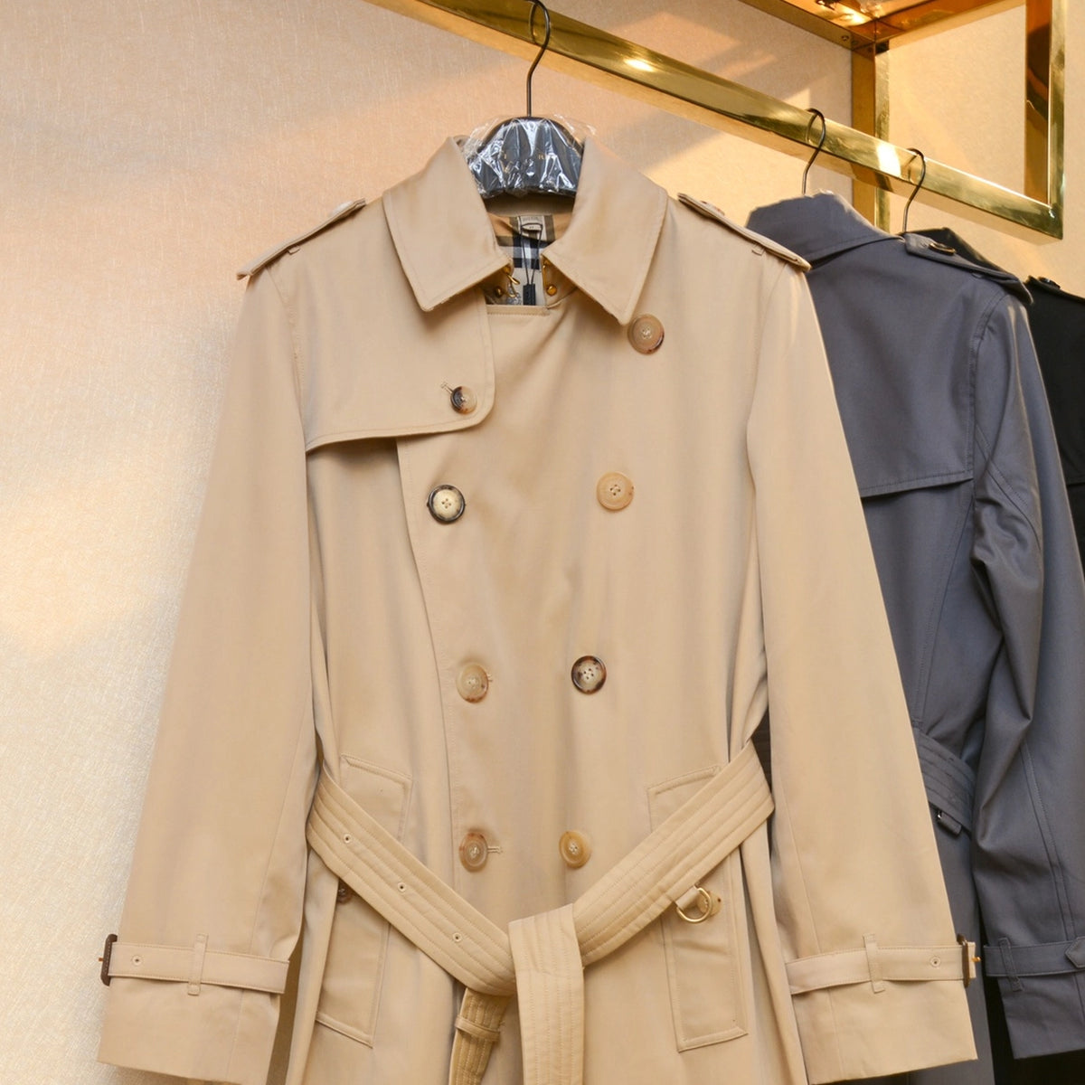 Men's Classic Long Gabardine Windbreaker Jacket