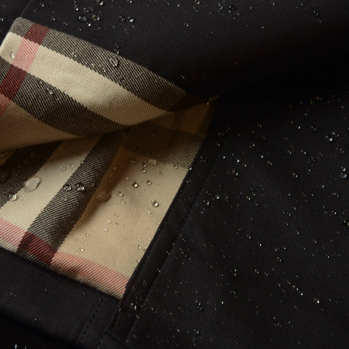 Men's Classic Mid-Length Trench Coat - Black