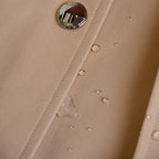 Women's Loose Cape-Style Lightweight Trench Coat, Shawl Casual Jacket - Khaki