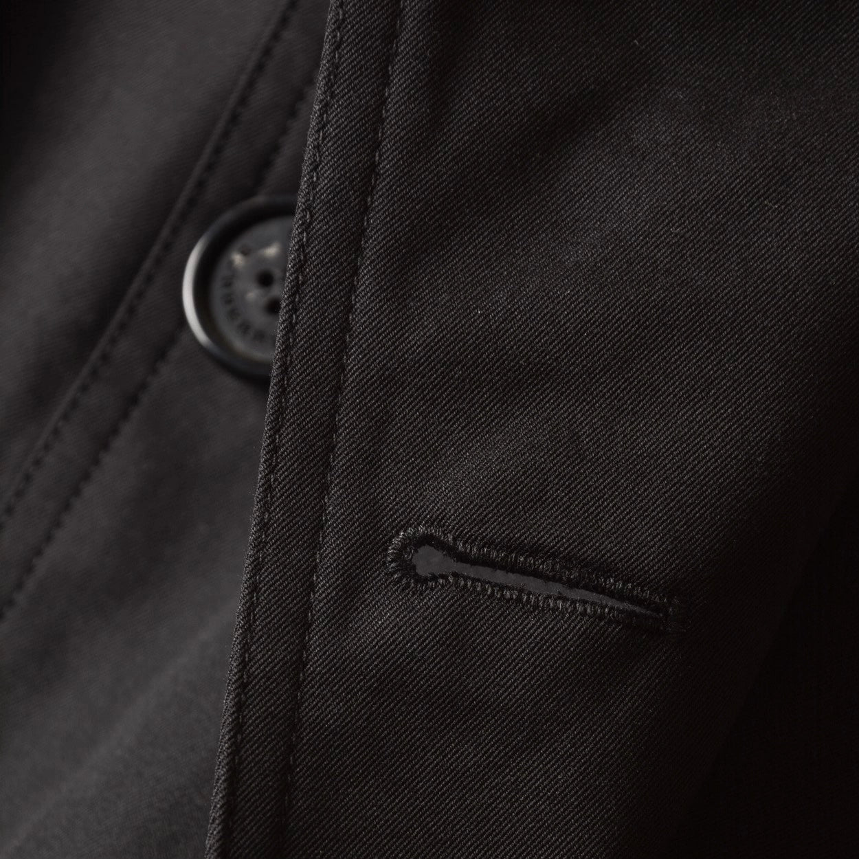 Men's Classic Short Trench Coat - Black