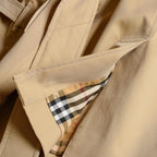 Short Detachable Collar Gabardine Trench Coat - Available in Two Colors