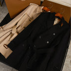 男士经典直筒短款风衣 - 两色可选