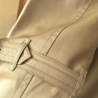 Men's Classic Short Trench Coat - Khaki